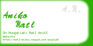 aniko matl business card